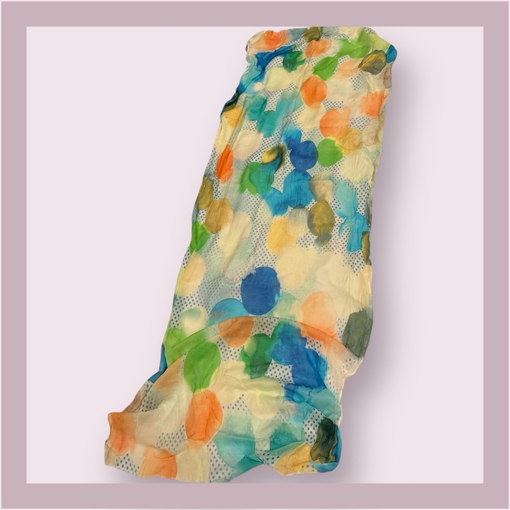 Tilo Abstract Multi-Colored Dot Scarf - Picture 3 of 5